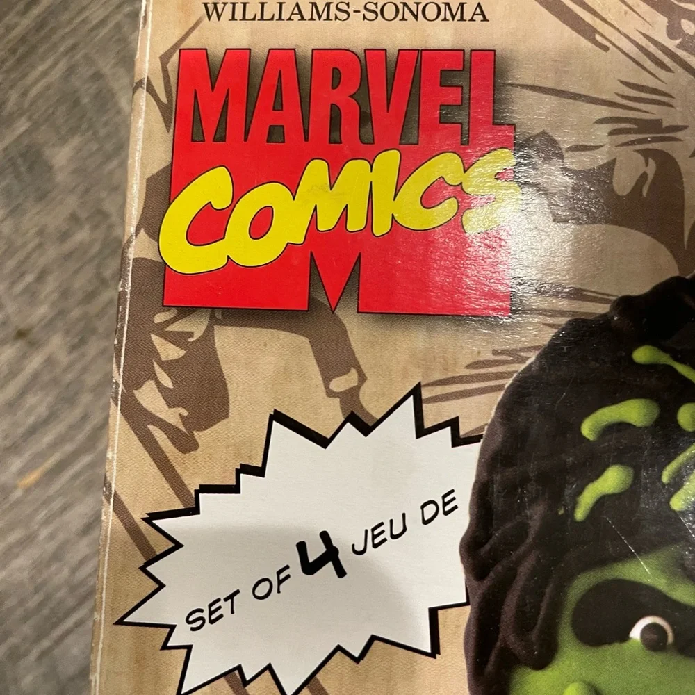 Williams Sonoma Marvel Cookie Cutters set of 4 in box